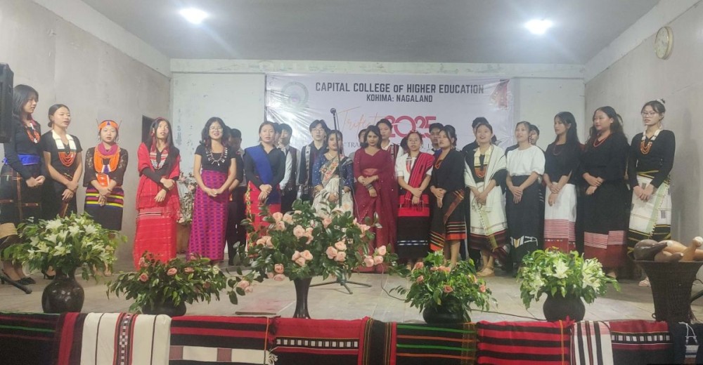 Third semester students perform folk song at Trifecta Fest on September 30.